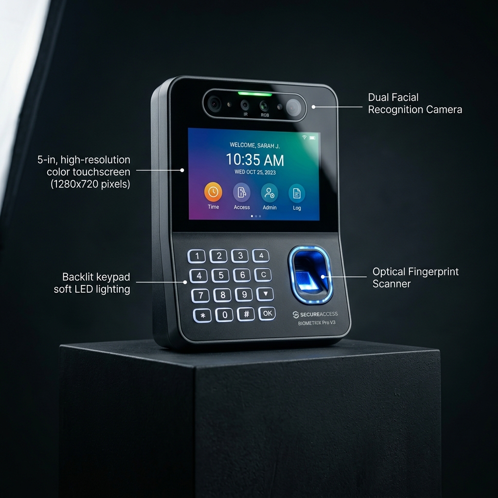 AI Facial & Fingerprint Biometric Attendance Terminal